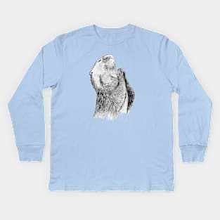 Otter Sketch Kids Long Sleeve T-Shirt